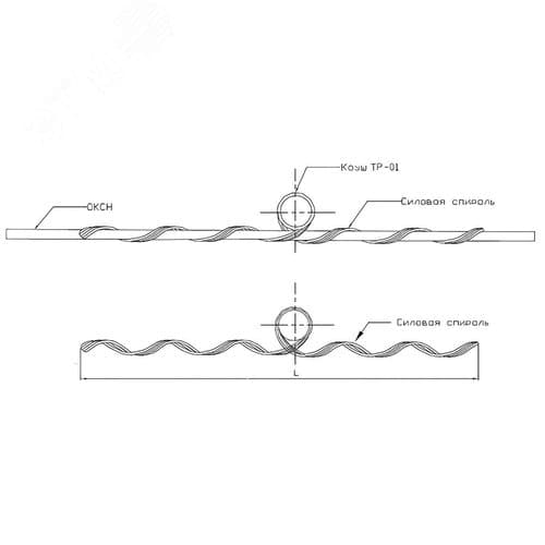 Зажим спиральный поддерживающий ПСО-50-11,7/12,8 - Image 1